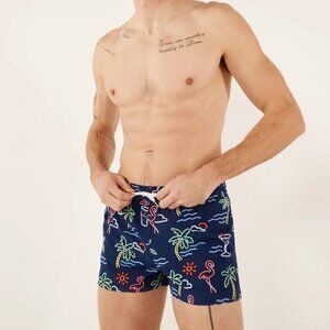 Chubbies Classic Swim Trunks The Neon Lights 4" Inseam Size Small